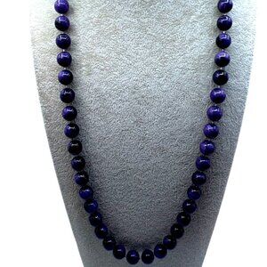 Vintage Purple Beaded Necklace    B71